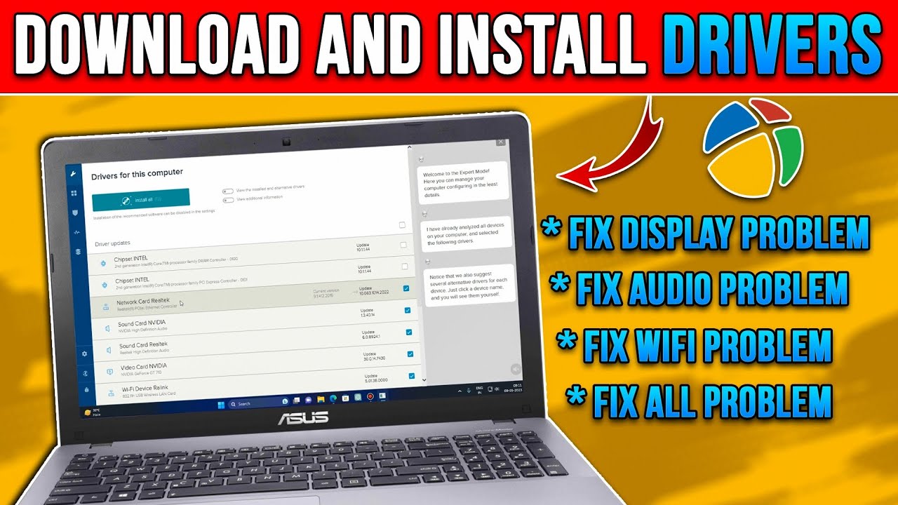 How to Install All Drivers in One Click - PC/Laptop | DriverPack Solution Install 2024💻Fix All Issue