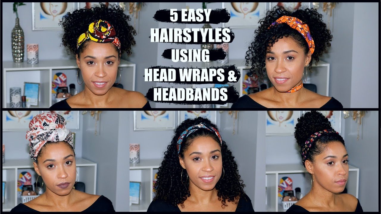 EASY HEAD WRAP & HEADBAND HAIRSTYLES for CURLY HAIR