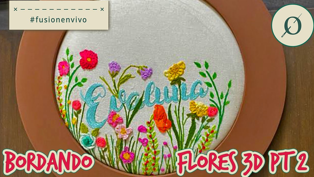 ¿Cómo BORDAR FLORES 3D?  🌺 PT. 2  |Rosario Fusión #embroidering #flowers