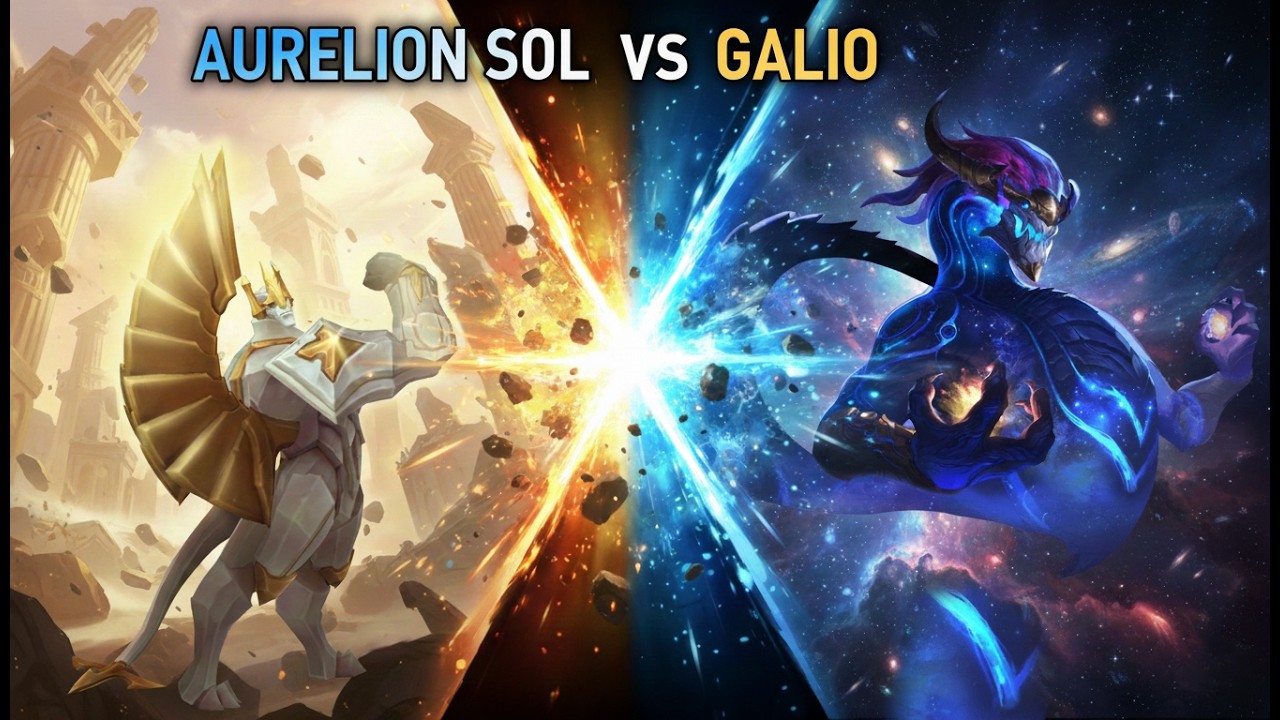 AURELION SOL (2/6/10) vs Galio | Cosas que pasan a inicio de temporada  cuando te emparejan Oros