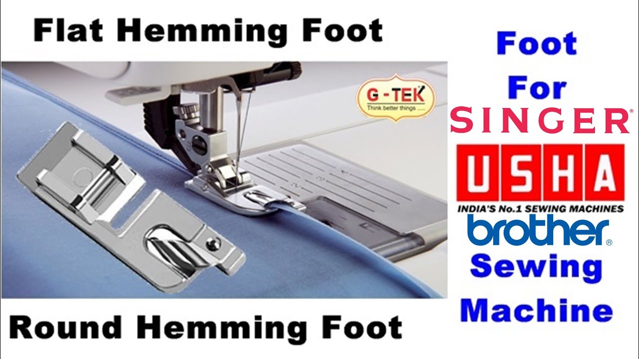 पीको फुट डेमो  , Pico Foot For Usha , Singer, Brother Home Sewing Machine , Rolled Hem Foot