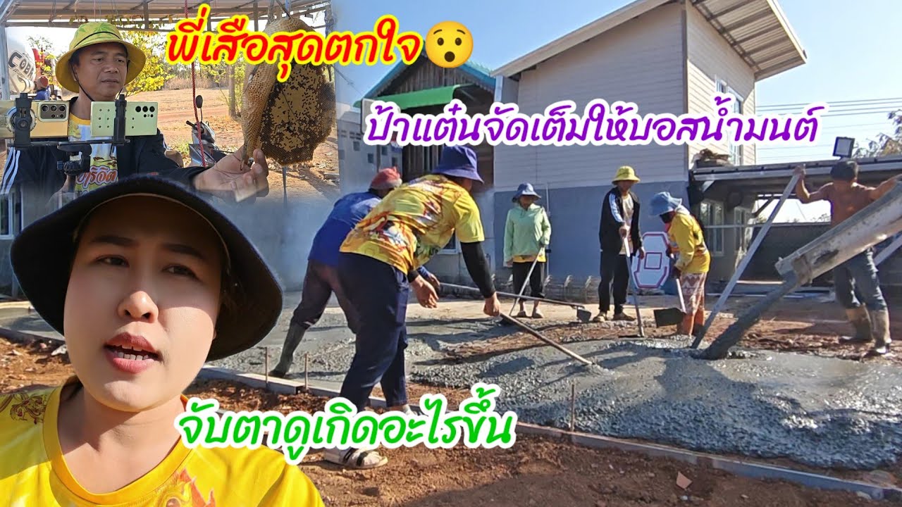 พี่เสือถึงกับช็อก😯อะไรเนี่ย‼️ลงปูน อยู่ดีๆใครได้ช็อตเด็ด  #ปุ๊แม่น้องหมิว 