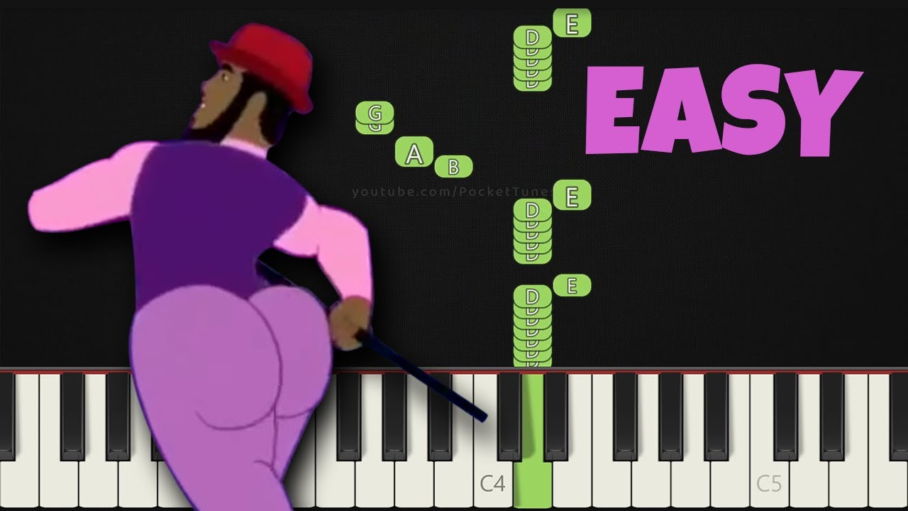 Axel in Harlem Ballin Meme│EASY Piano Tutorial│RIGHT HAND 🤚