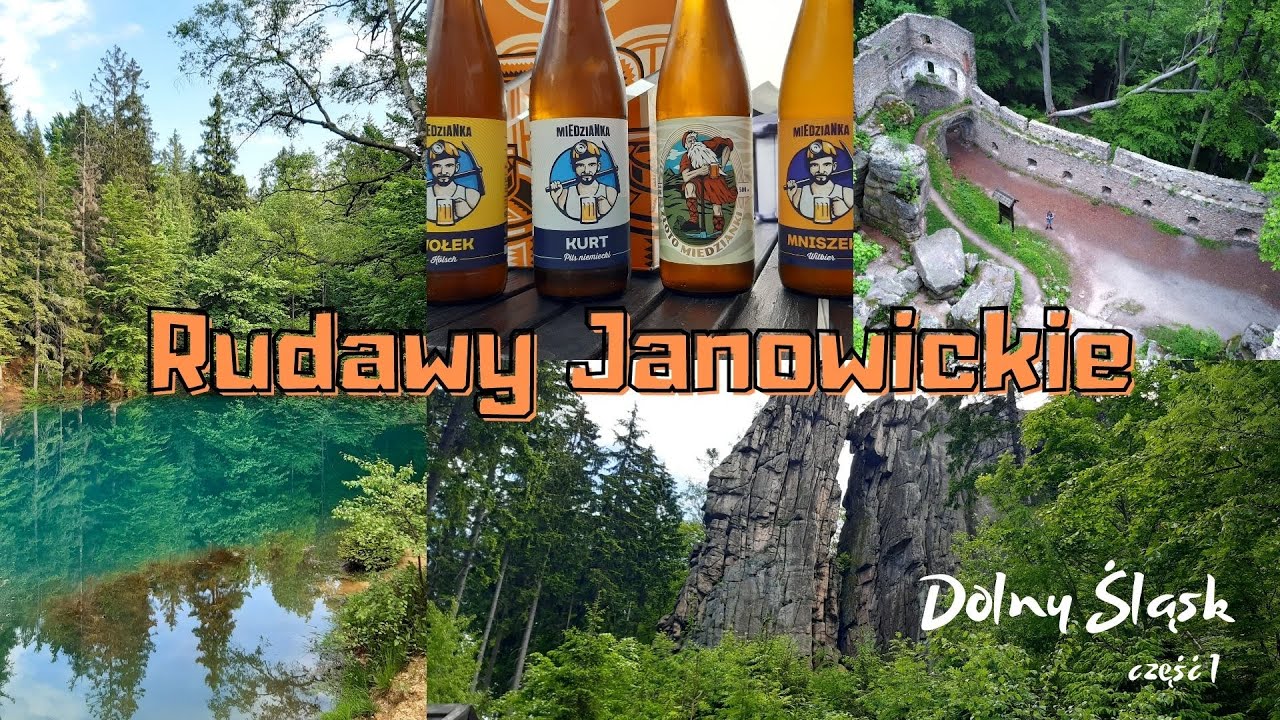 Kolorowe Jeziorka, Browar Miedzianka, Skalny Most, Zamek Bolczów - Rudawy Janowickie, Dolny Śląsk.