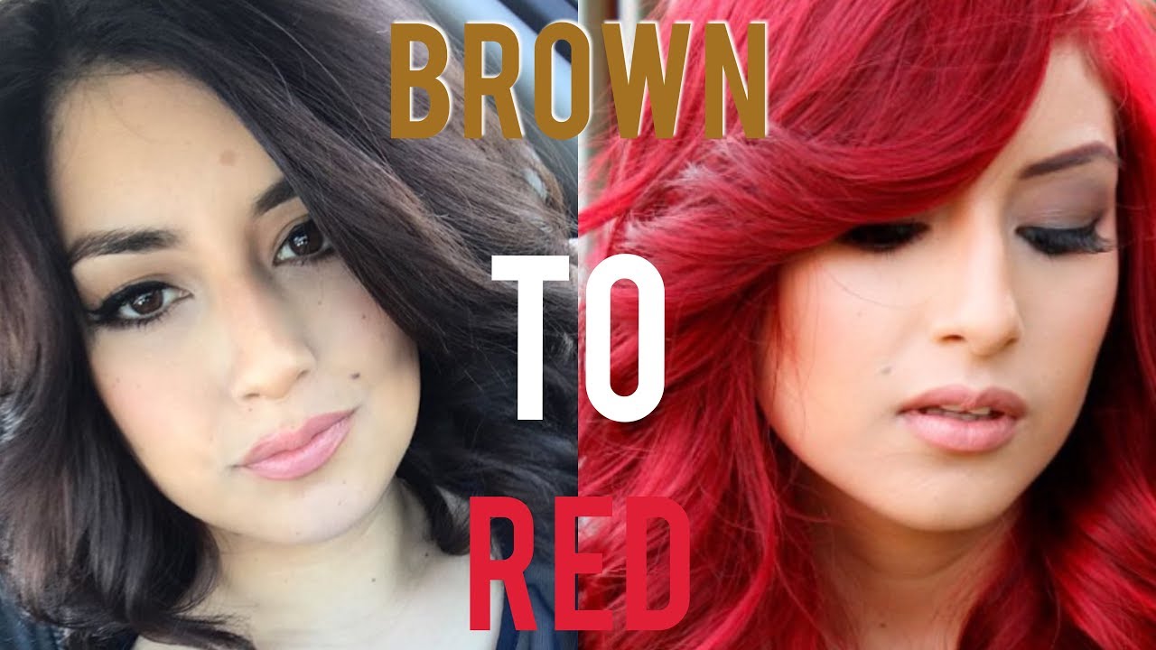 From Brown Hair to Bright Red Hair (without Bleach)