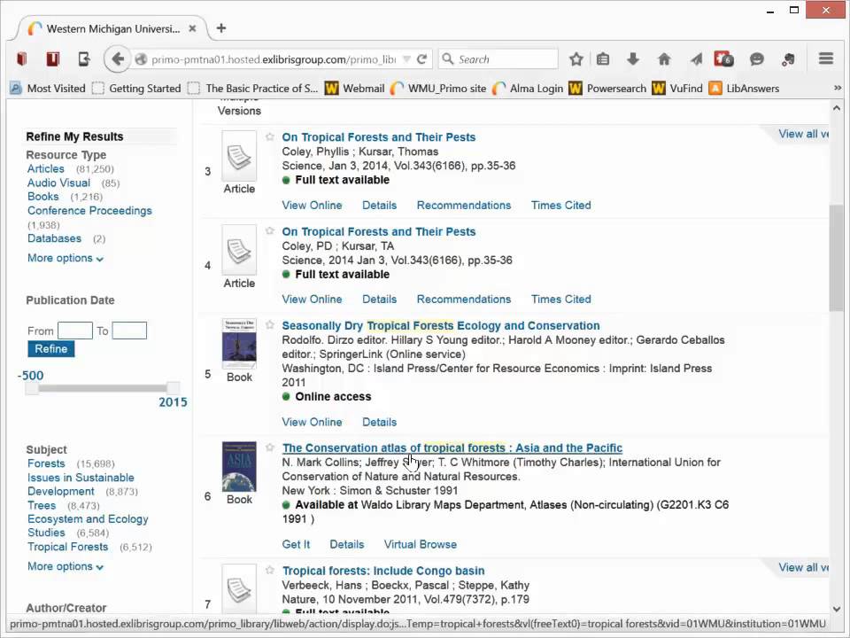 Using Library Search
