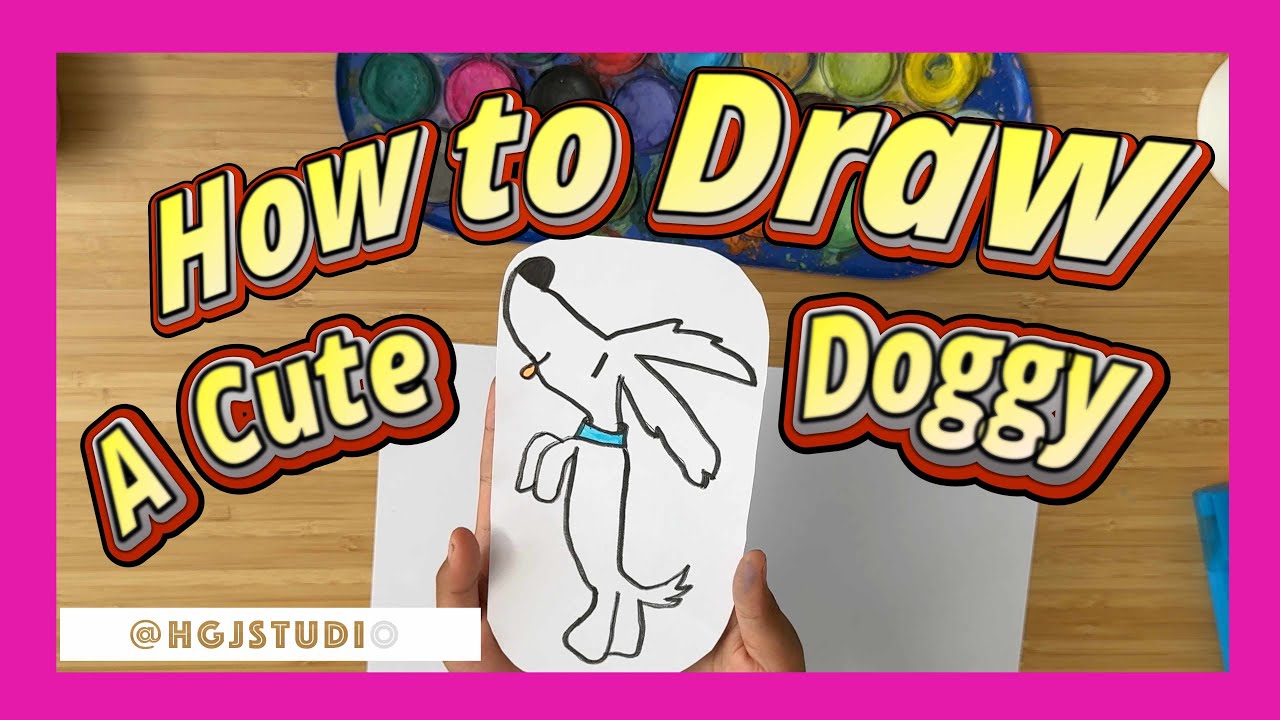 🐶💖🤩 A CUTE DOGGY! 💖🐶🎀 | How to Draw | 💖 🎀 | 유아미술  🎀🤩