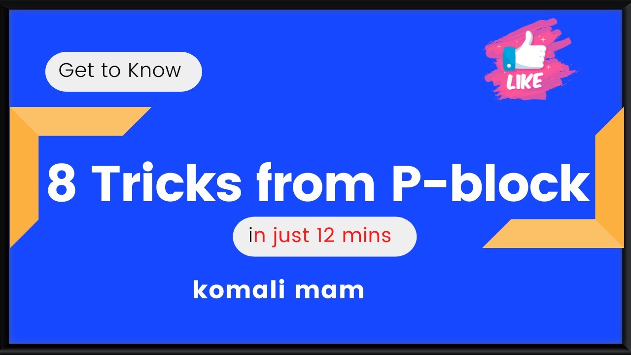 8 Tricks from P-block elements | Class 12 Chemistry by Komali mam