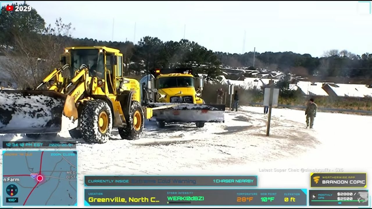 LIVE: Snowstorm Aftermath in Greenville, NC | Helping Drivers Stuck In The Snow