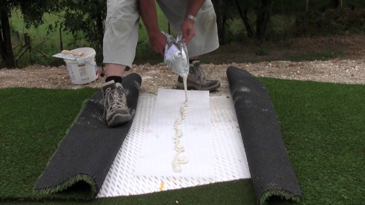 Pose et réalisation d'un putting green en gazon synthétique