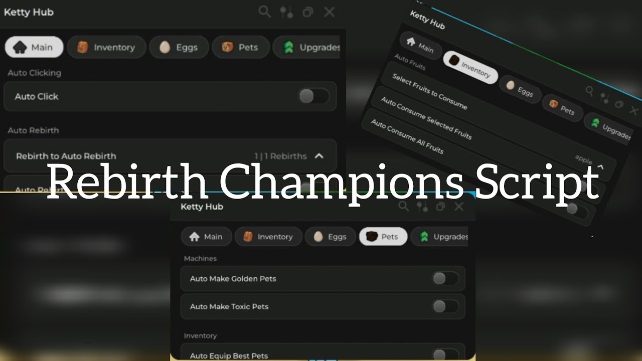 Rebirth Champions Ultimate Script - Auto Click,Auto Make Golden Pets,Auto Rebirth