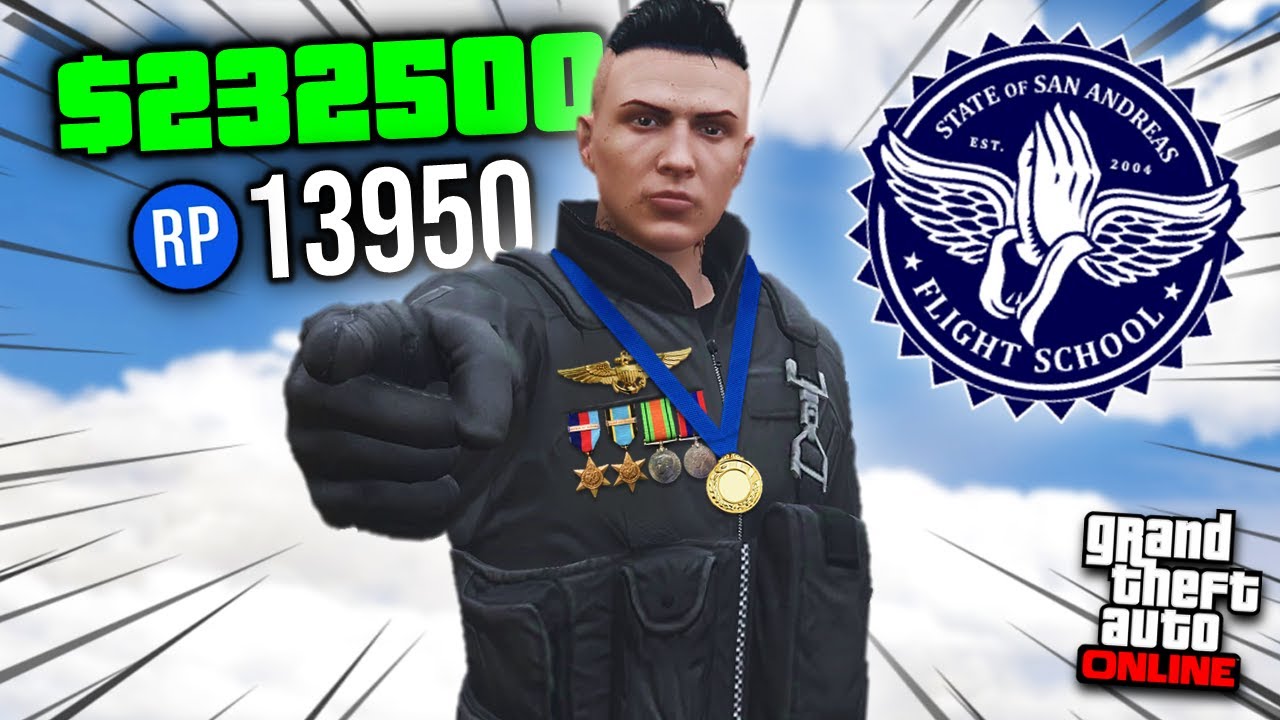 GUIA PARA APRENDER A PILOTAR NO GTA ONLINE - E GANHANDO POR ISSO!!! (100% Ouro Escola de Aviação)