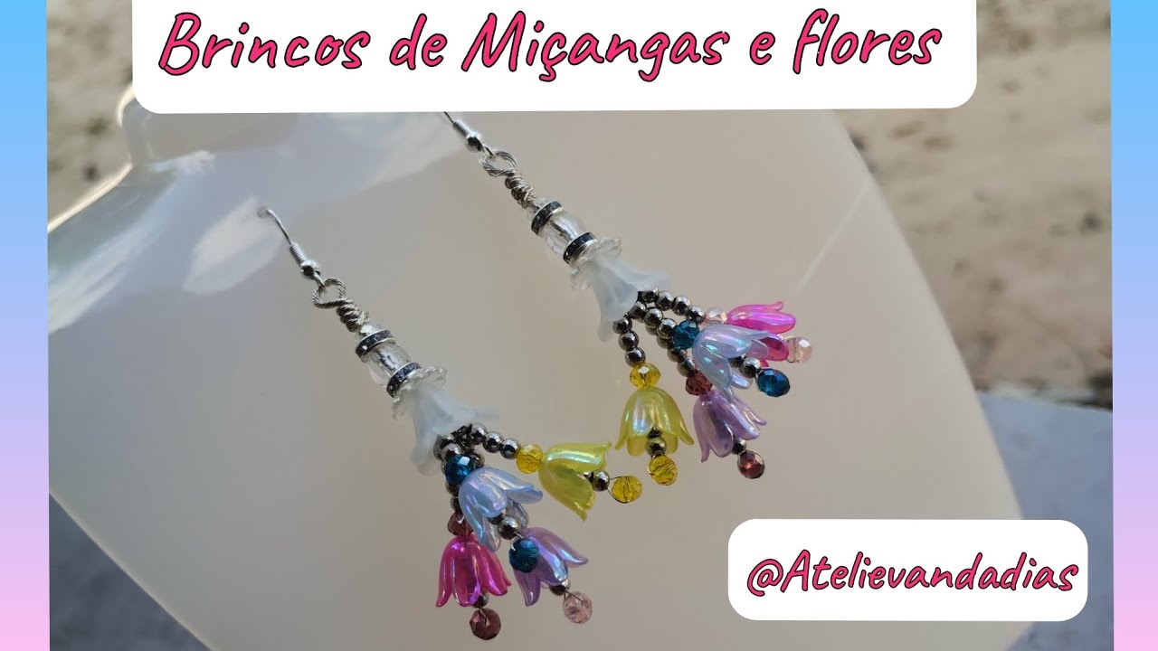 Brincos de flores #diy #bijoux #bijouxtendance  #bijouterias #art #accessorie#bijuteriasartesanais