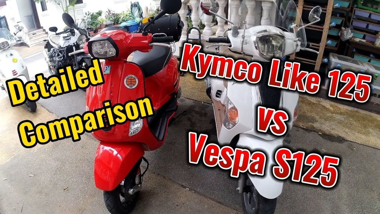 Vespa S125 vs Kymco Like 125 Italia: What's their differences?