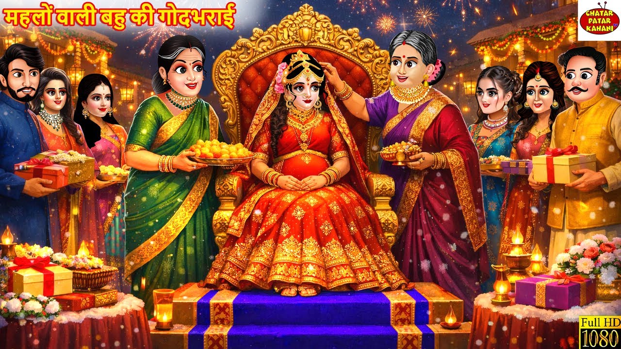 महलों वाली बहु की गोदभराई | Mahelo Wali Bahu Ki Godbharai | Hindi Kahani | Moral Stories |Cartoon