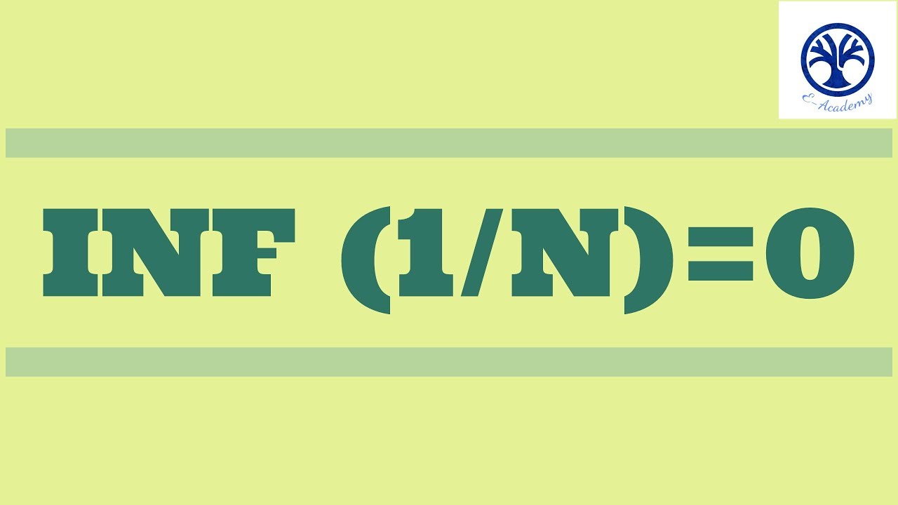 application of Archimedean Property | Proof of Inf (1/n)=0
