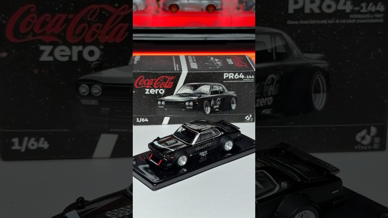 Pop Race x Tiny Coca-Cola Skyline GT-R V8 Drift (Hakosuka) 