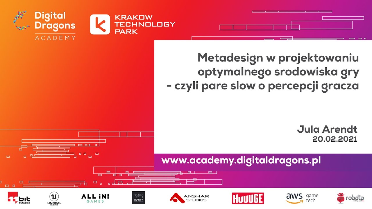 Jula Arendt: Metadesign w projektowaniu optymalnego środowiska gry – parę słów o percepcji gracza