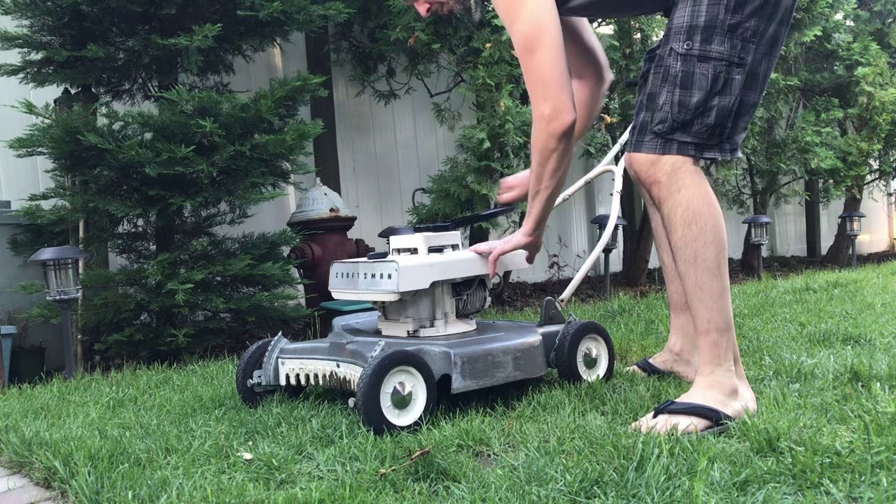 Vintage Craftsman mower with Crank starter