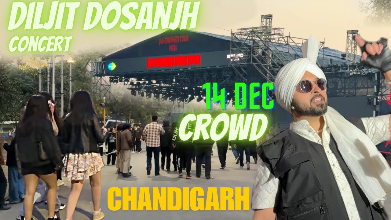 Diljit Dosanjh Chandigarh Concert | Dil Luminati tour | Diljit dosanjh Chandigarh Show | Crowd Today