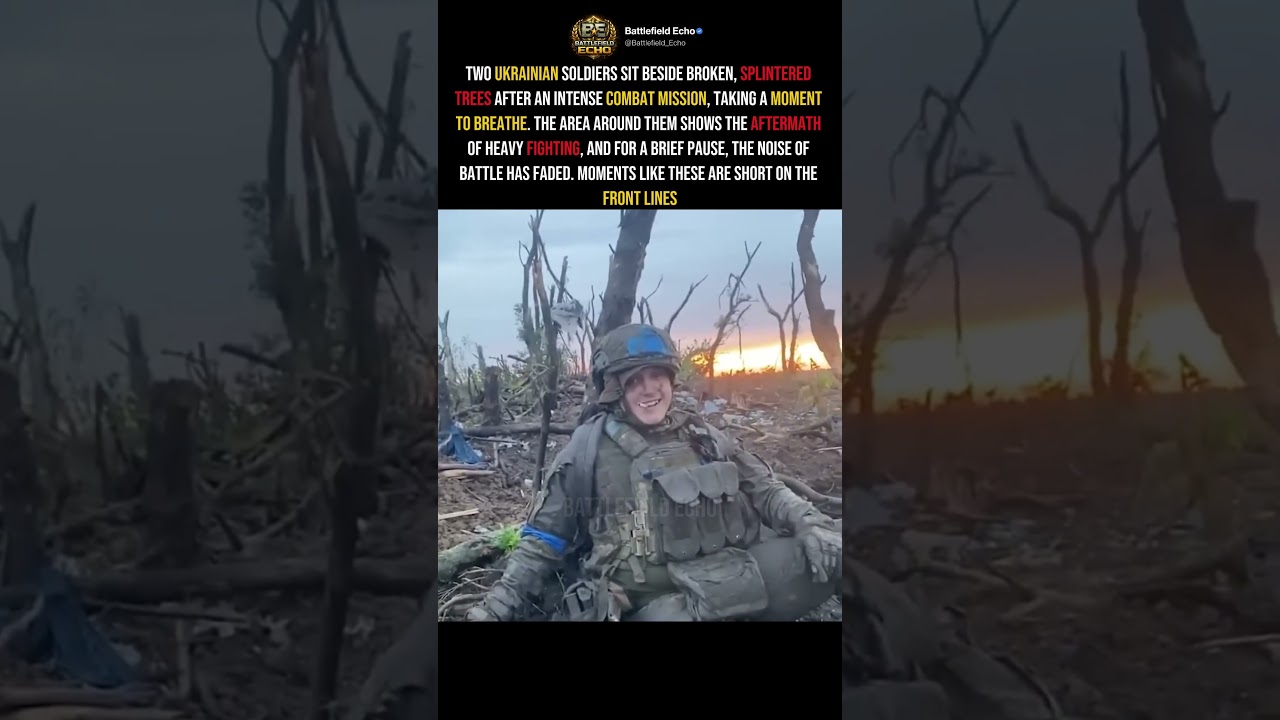 Ukrainian Soldiers Take a Rare Moment After Battle #shorts