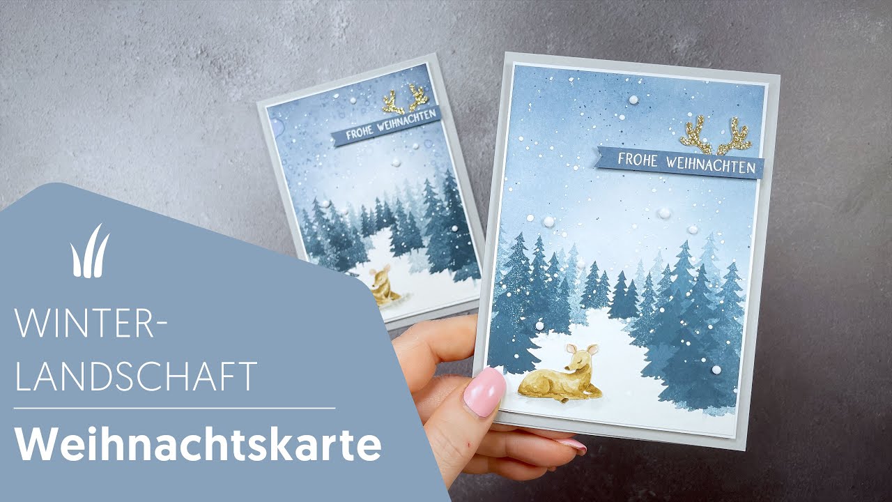 ❄️ Winterlandschaft mit dem Stempelset Weihnachten im Wald von Stampin’ Up!