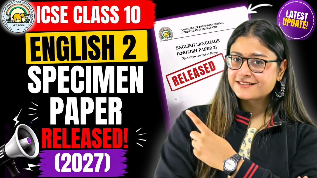 ICSE Class 10 English Literature | Specimen Paper 2027 Released | ICSE 2027 | Nikita Singh