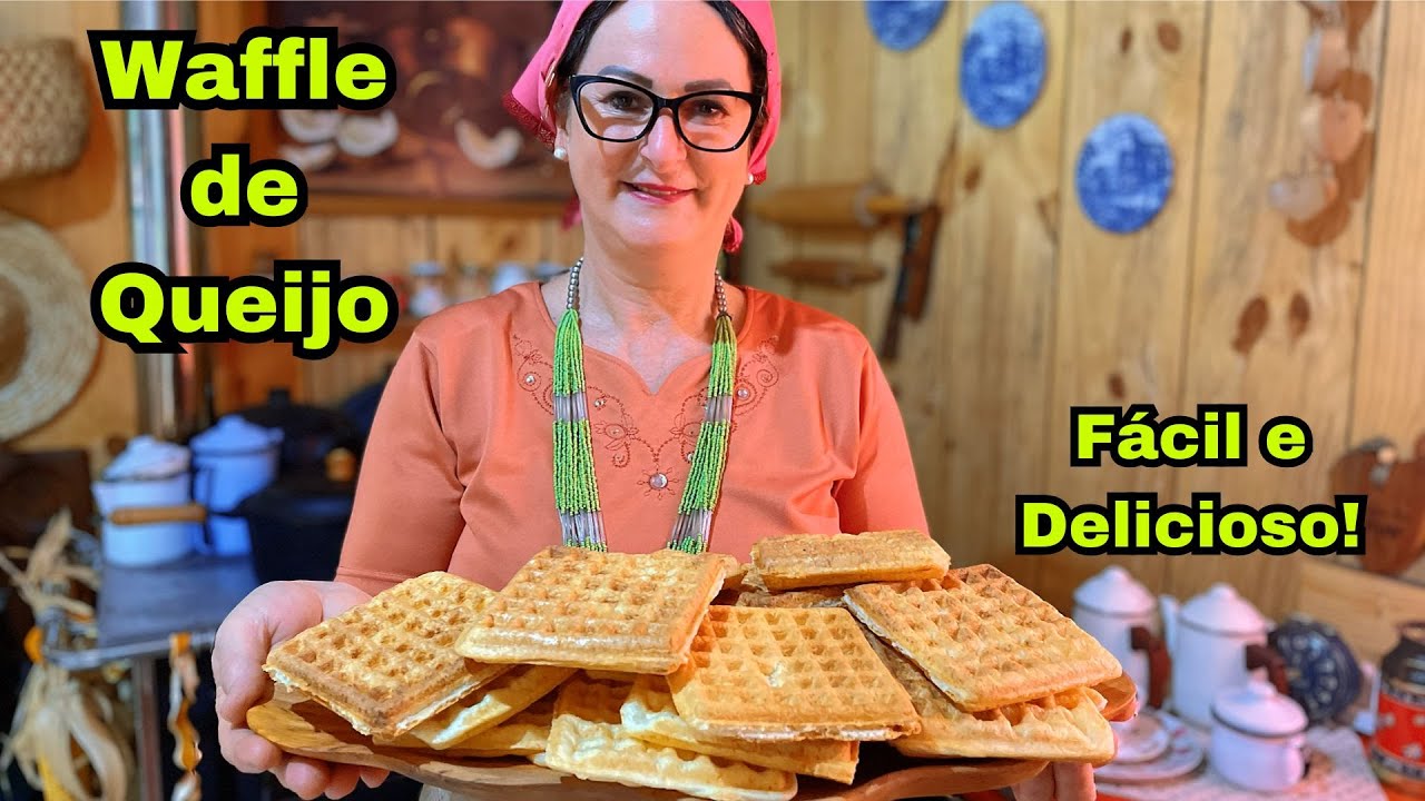 Waffle de Queijo Fácil e Crocante 🧀