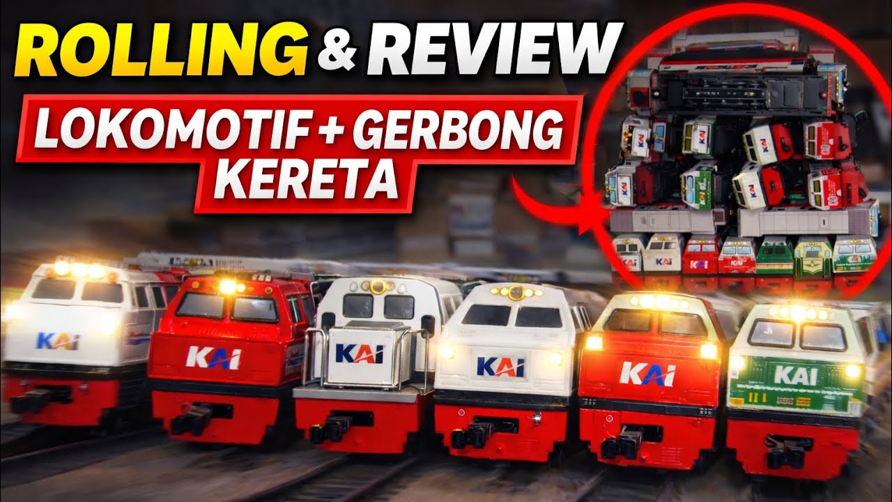 Roling dan riview lokomotif dan gerbong kereta api