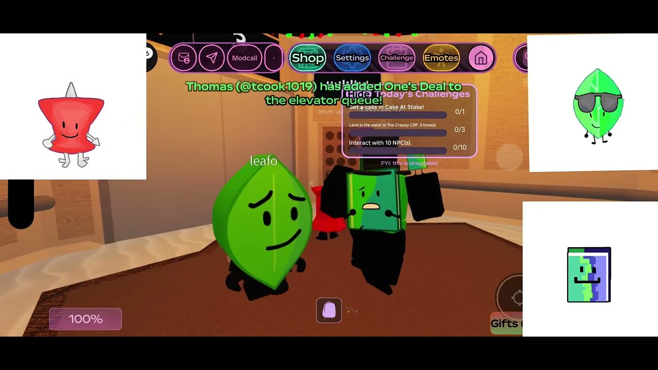 Playing BFDI elevator with @Polopop1019  and @Leafo-is-cool 