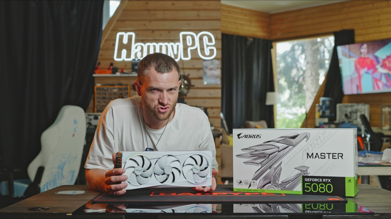 Видеокарта RTX 5080 AORUS MASTER за 155 000 рублей в DNS