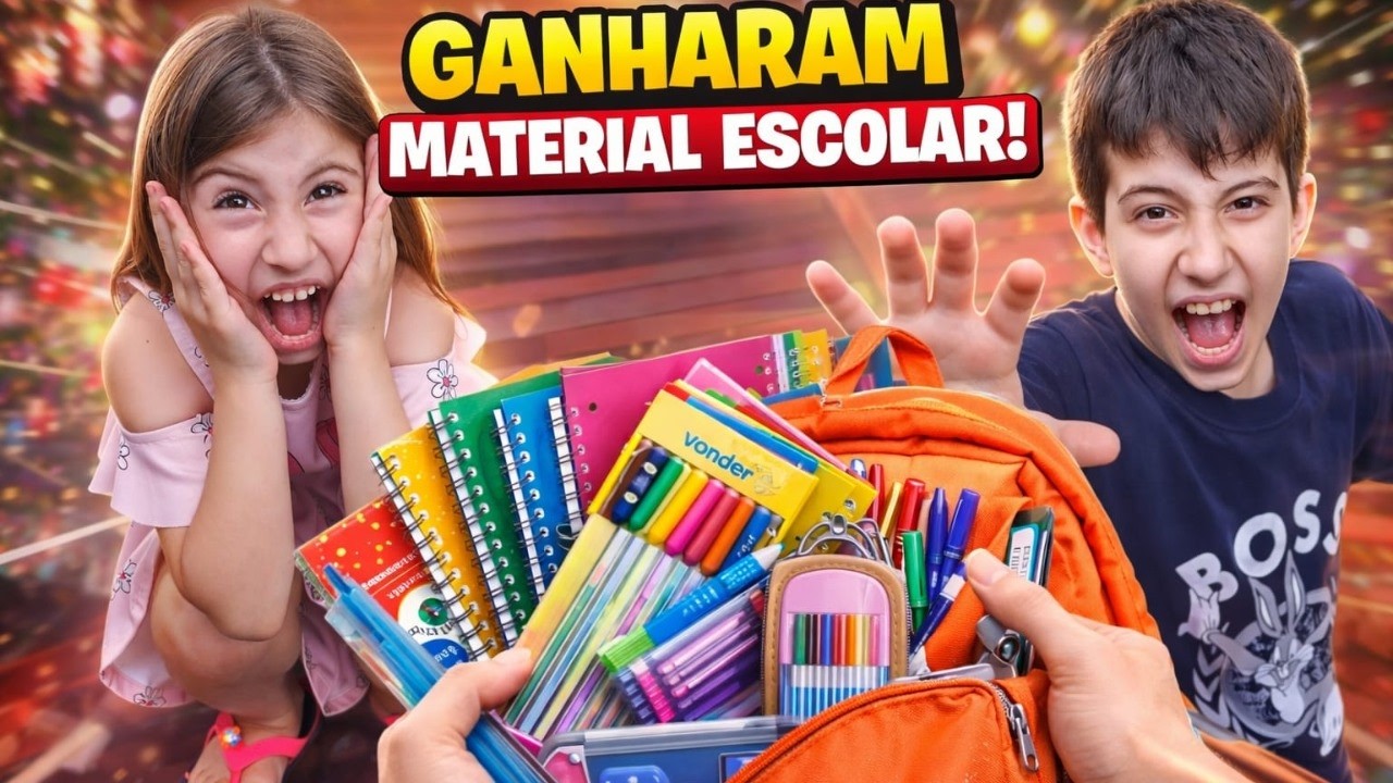 REAÇÃO DAS CRIANÇAS RECEBENDO O MATERIAL ESCOLAR 2026