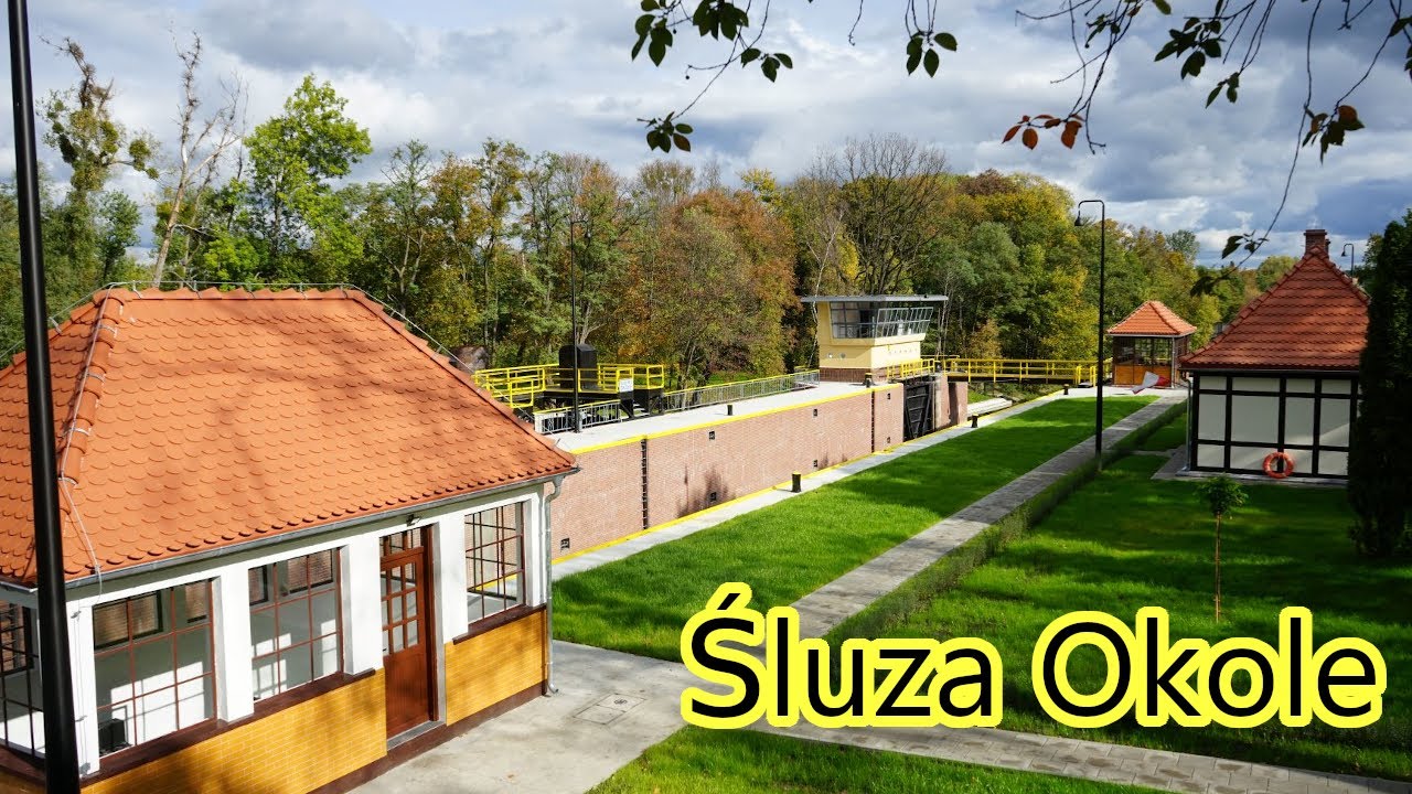 Śluza Okole Bydgoszcz Kanał Bydgoski z drona