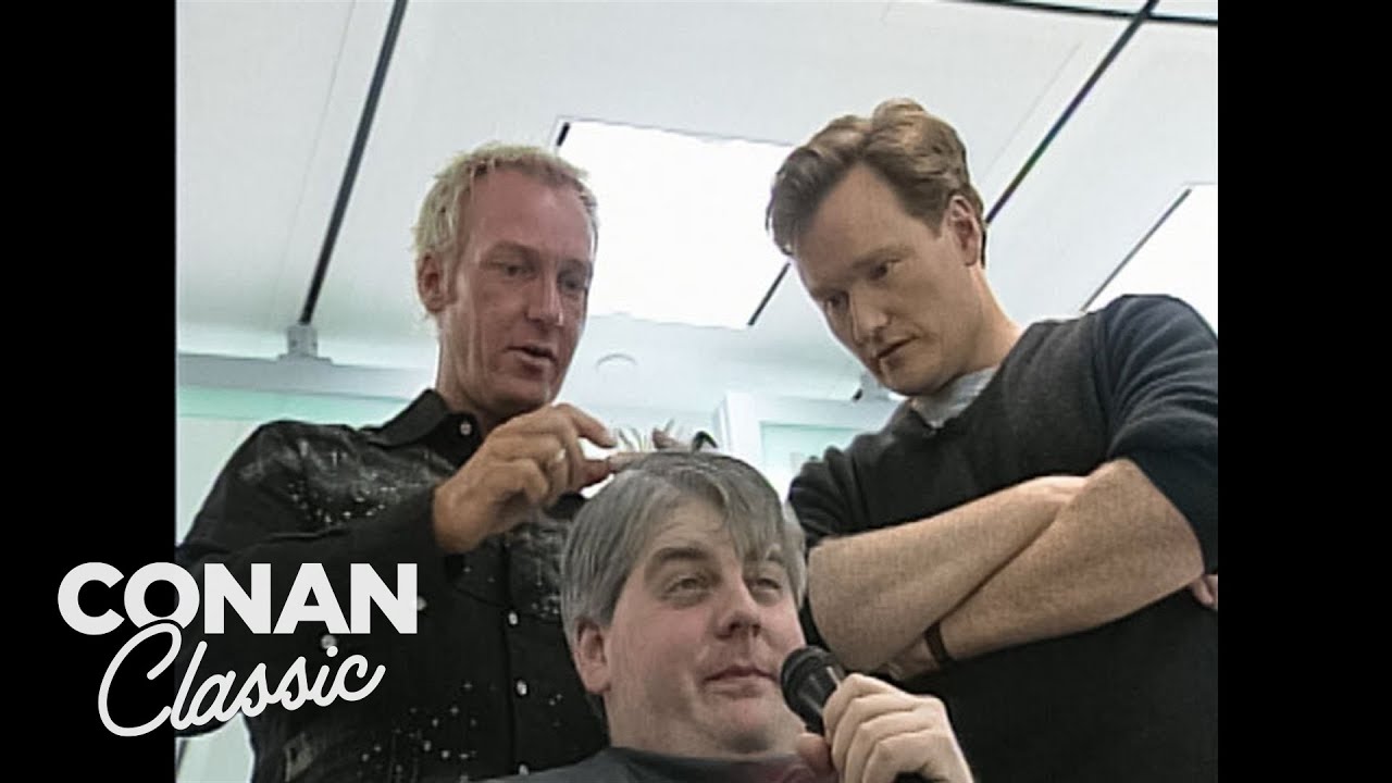 Конан посещает школу парикмахерского искусства Wella | Вечер с Конаном О’Брайеном