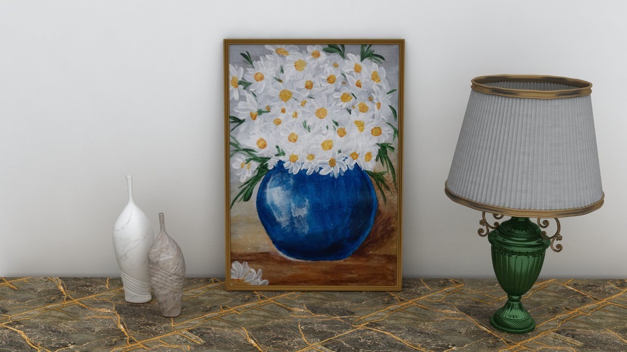 Acrylbild Blume In Vase