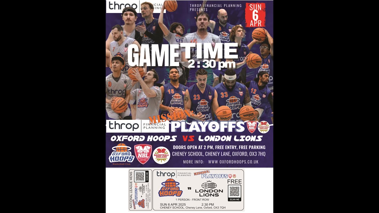 OXFORD HOOPS D3 vs LONDON LIONS (6 APR 25)