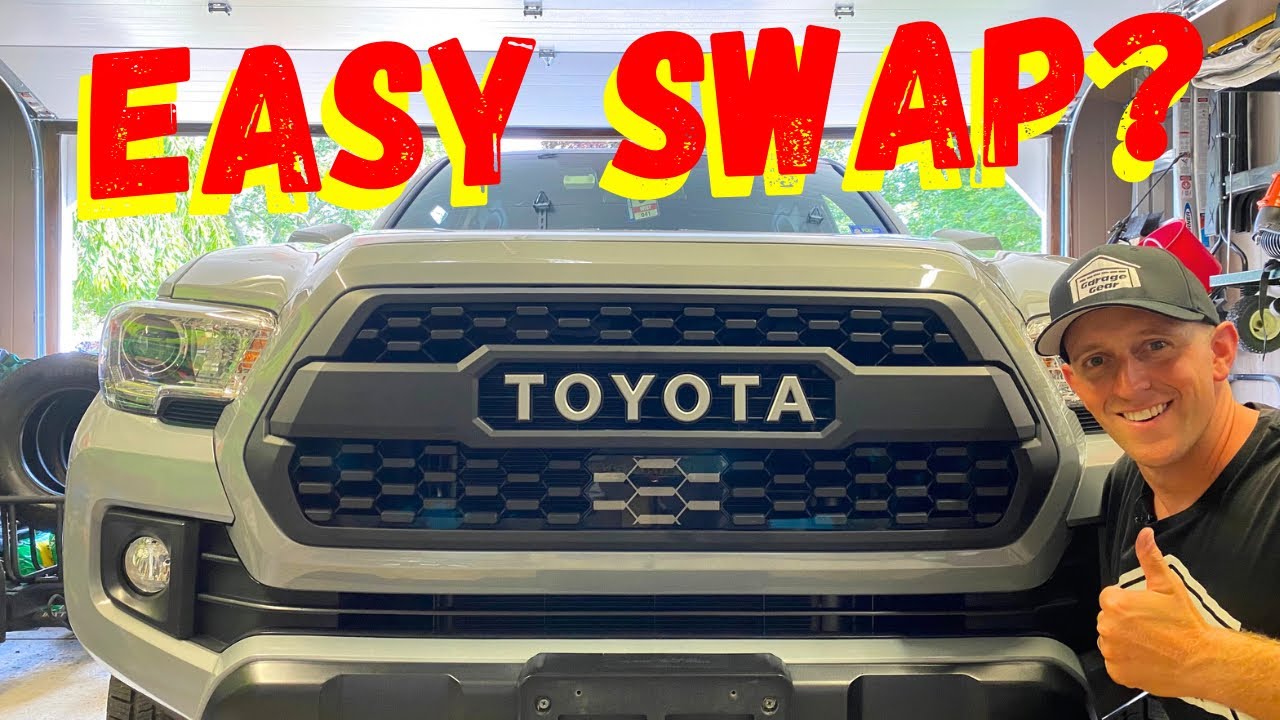 How To Install A KNOCK-OFF TRD PRO GRILLE On A TACOMA (Easy Swap?)