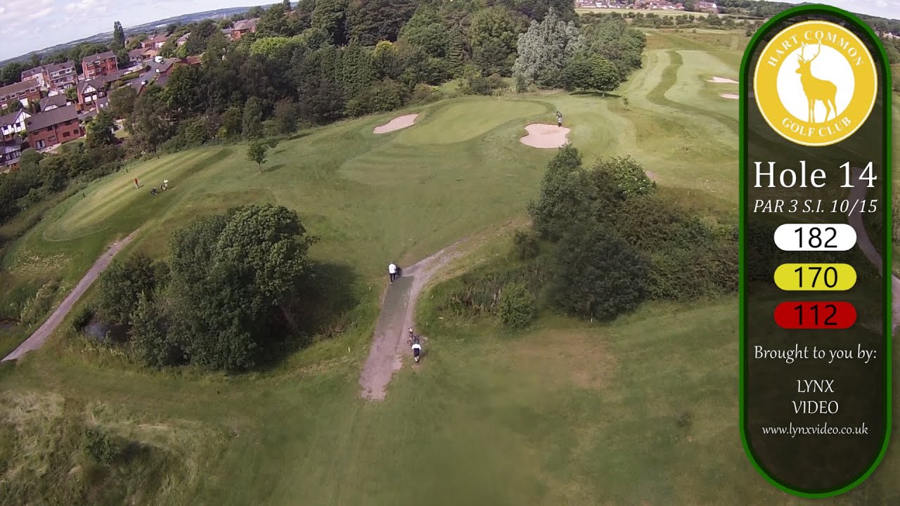 Hart Common Golf Club - hole 14 flyover