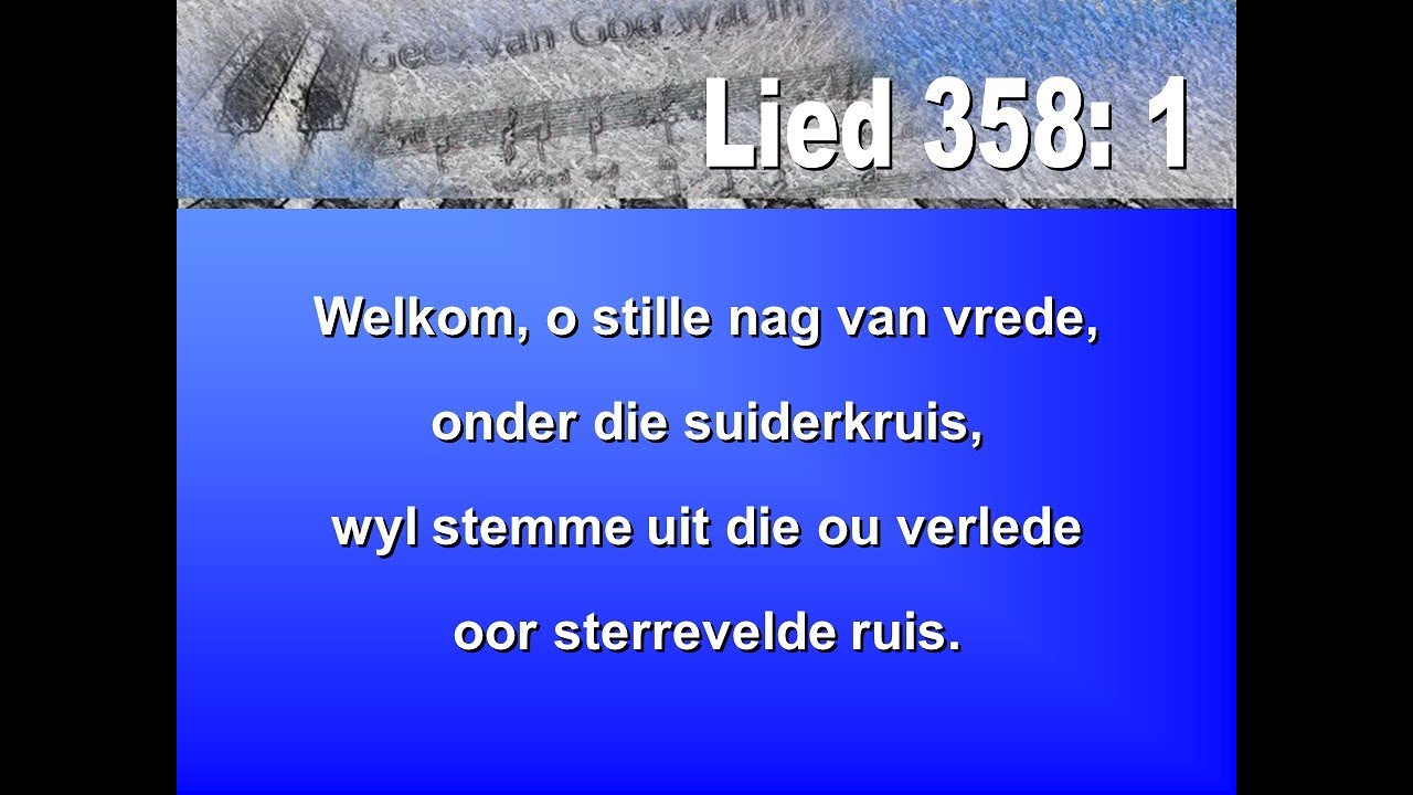 Lied 358 - Welkom o stille nag van vrede