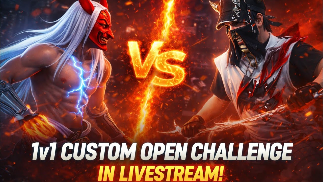 1vs1 custome open challange in Livestream