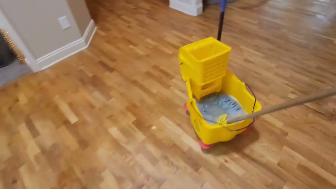 This hardwood floor was full of Bona polish but now the wood floors looks UNBELIEVABLE