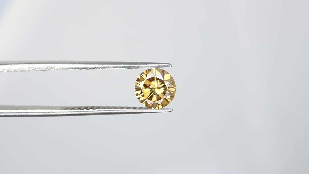 Stunning Round Rose Cut Yellow Diamond | Unique Yellow Gemstone for Jewelry in the USA MVI 0733