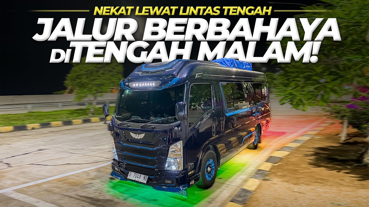 NEKAT LEWAT JALUR BERBAHAYA LINTAS SUMATRA TENGAH MALAM! Trip Surabaya-Sabang Naik Elf AW Garage #6