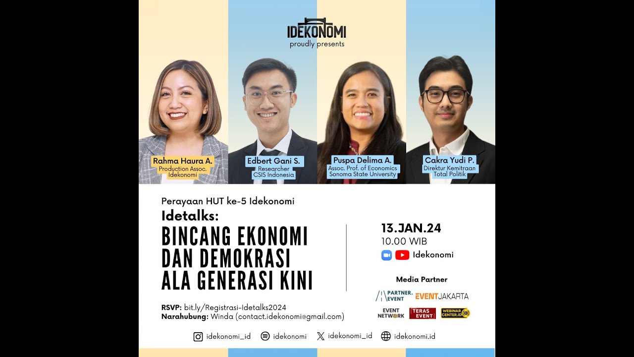 Idetalks: Bincang Ekonomi dan Demokrasi ala Generasi Kini