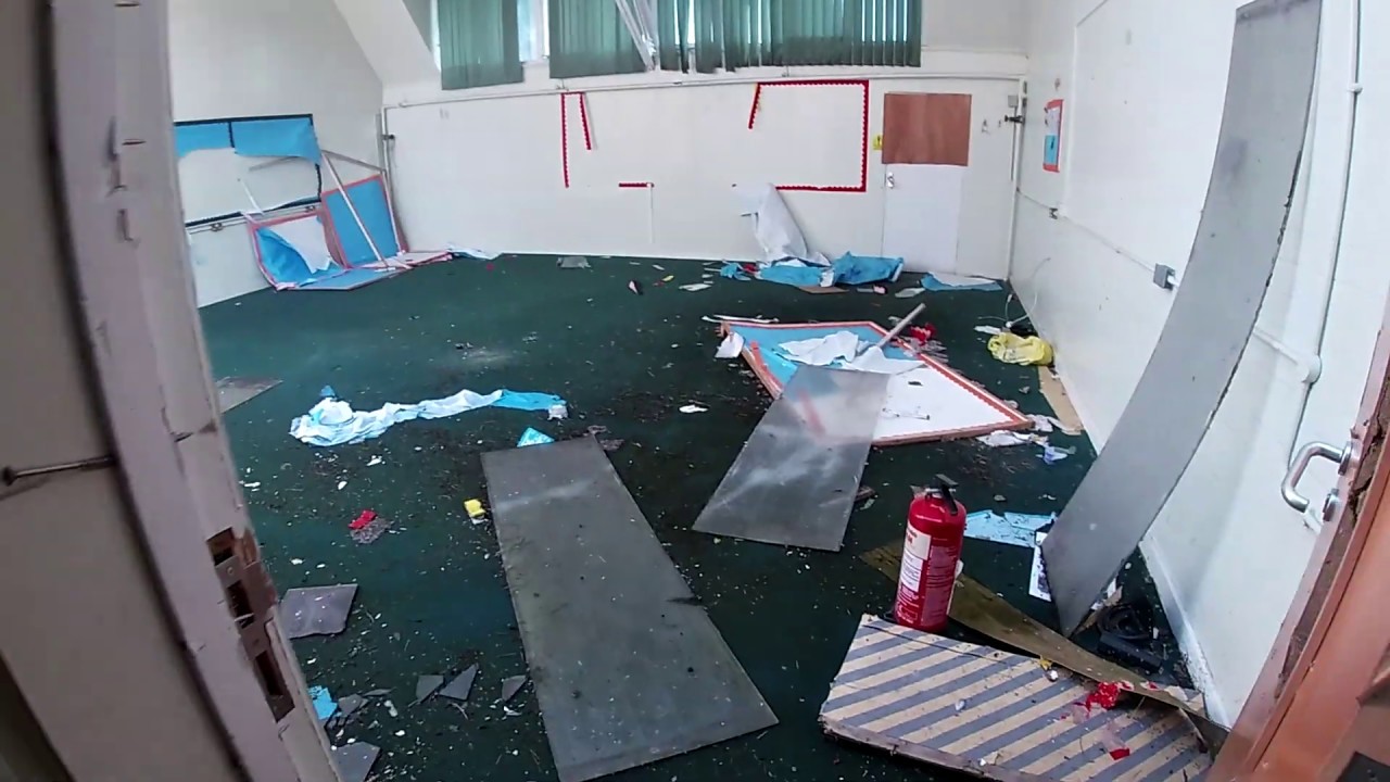 neary get caught by security in a abandoned school