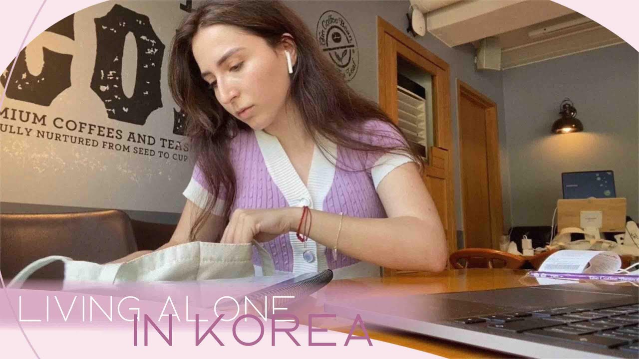 Living alone in Seoul | daily routines & studying in a cafe | Один день из жизни в Сеуле