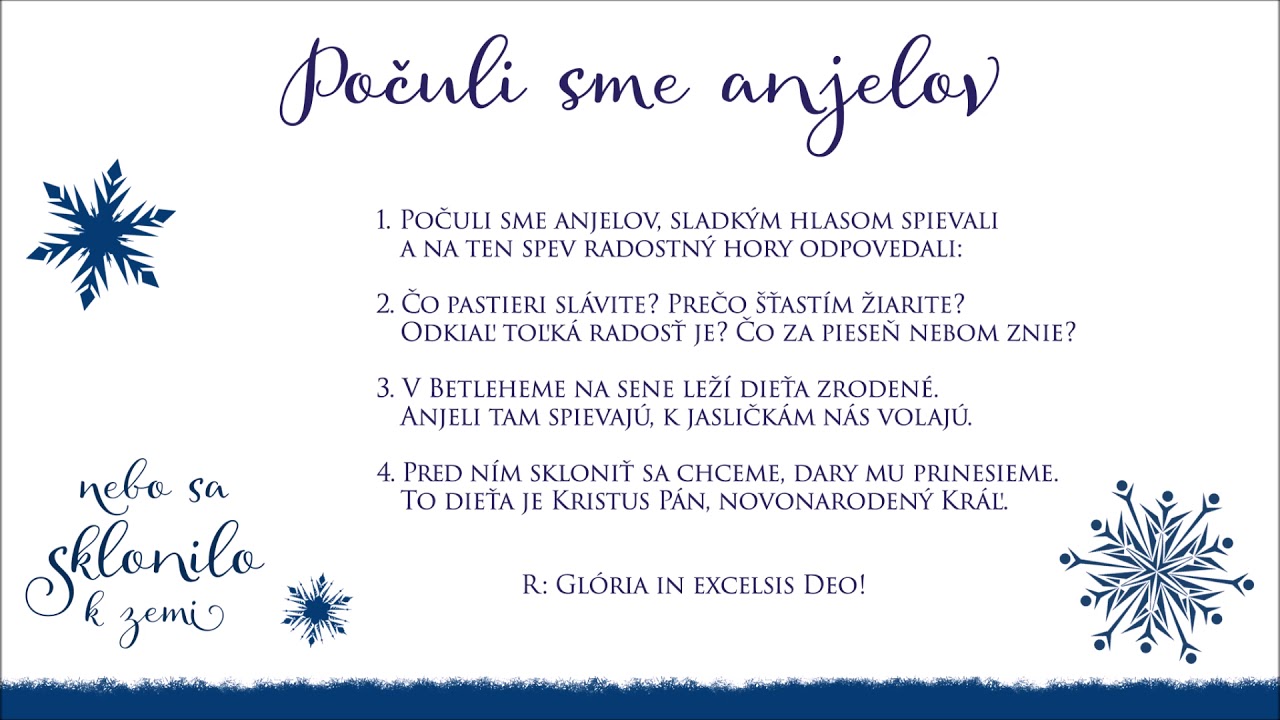 Počuli sme anjelov ( Angels We Have Heard On High)