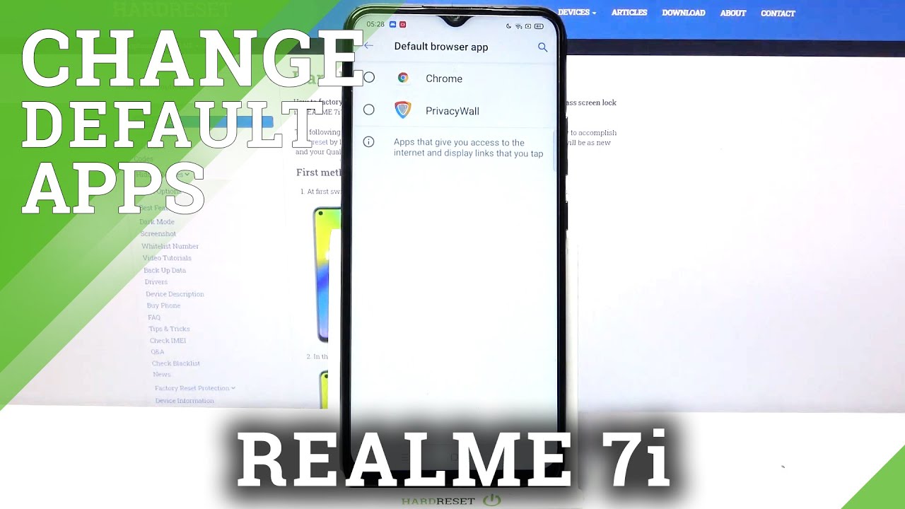How to Manage Apps in REALME 7i – Change Default Apps