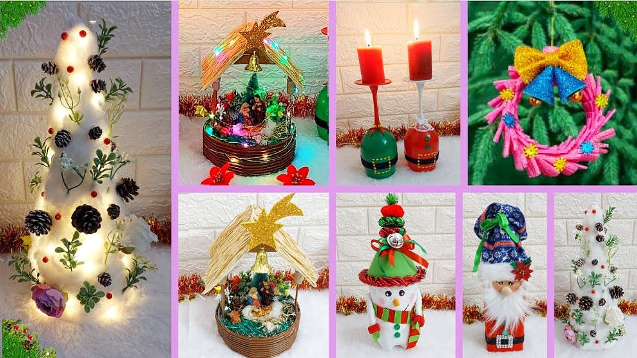 6 Christmas Decoration ideas with Very low Budget | Best out of waste Christmas craft ideas🎄82