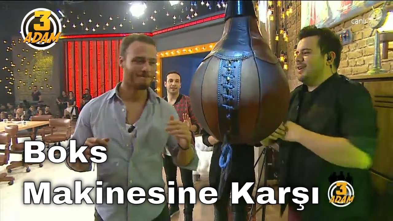 3 Adam - Kerem Bürsin Boks Makinesine Karşı (2.Sezon 7.Bölüm)
